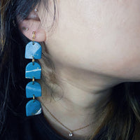 As The Seafoam Glitters – Stacked Arch Dangles